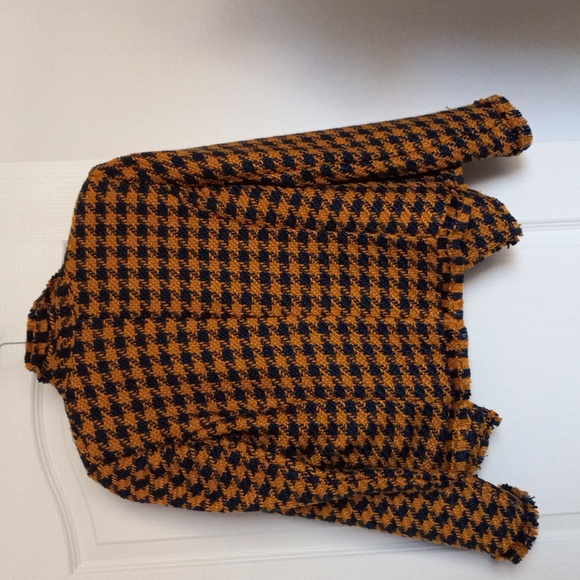 G by Giuliana navy blue and mustard color waist line jacket. Size M. - Picture 2 of 10